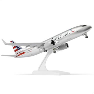 Imagem de QIYUMOKE 1/240 Scale Compatible for American 737 Airplane Model Kit (30cm L) for Boeing 737 Resin Airplane Model with Display Stand for Adult Birthday, Business Aviation Gift or Collectible