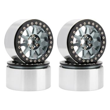 Imagem de MEUS RACING 2.2 Beadlock Wheels Rims Deep-Dish Wheel for Axial SCX10 Traxxas TRX4 Vanquish VS4-10 Redcat Gen8 1/10 RC Crawler Upgrades (Titanium)