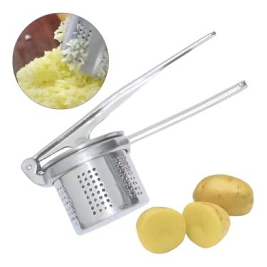 Imagem de Amassador Espremedor de Batatas Legumes Premium Alumínio Inoxidável Resistente Utensílio de Cozinha Profissional para Purê de Batatas