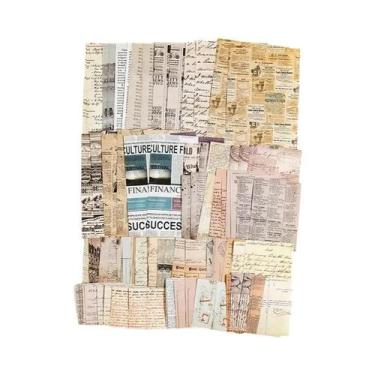 Imagem de Kit De Papel Vintage Para Scrapbook 100 Peças DIY Colagem Diário Álbum