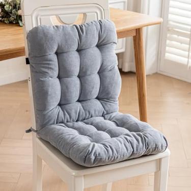 Imagem de BAHULA Almofada de cadeira de balanço, almofada de cadeira para móveis de pátio, almofada mais grossa macia e confortável para sala de estar ao ar livre, interior, escritório, cinza, 40 x 80 cm