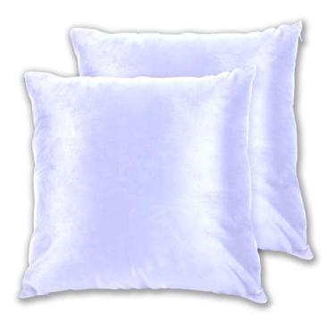 Imagem de Joitme Conjunto de 2 capas de almofada violeta lavanda com 2 almofadas grandes para decoração de casa para sala de estar, 50 x 50 cm, 2 peças