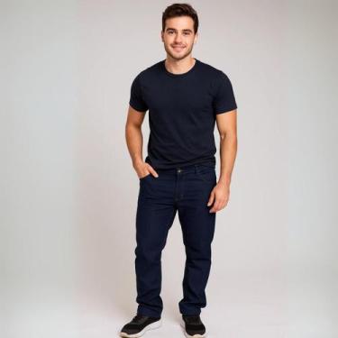 Imagem de Calça Jeans Stretch Lycra Masculina Slim 100% Algodão Linha Premium - 