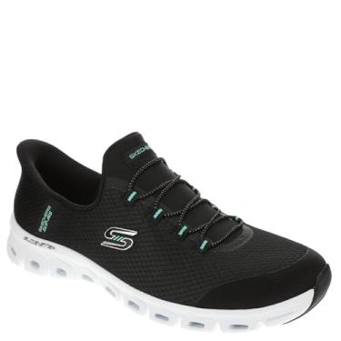 Imagem de Skechers Tênis feminino sem cadarço Glide-Step Pursuit Hands Free, Bktq=preto/turquesa, 34