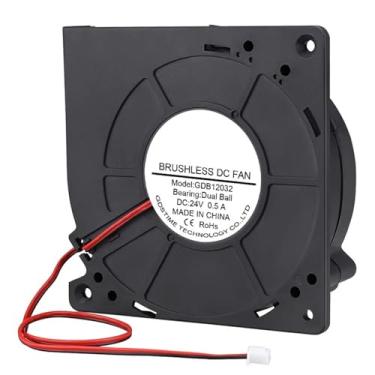 Imagem de 1 ventoinha de 24 V 120 x 120 x 32 mm 120 mm dupla bola industrial ventilador portátil 12032 12 cm ventilador de refrigeração radial para computador