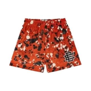 Imagem de Bermuda De Basquete Masculina Preta Com Estampa Em Malha EE NEW YORK C