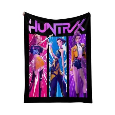 Imagem de Cobertor De Flanela Quente K-Pop Demon Hunter Anime Girl Para Sala De 