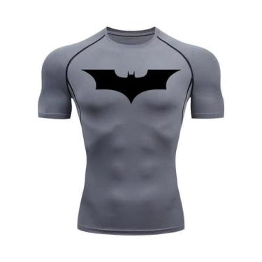 Imagem de Camisa De Compressão Masculina Com Estampa De Morcego, Secagem Rápida,