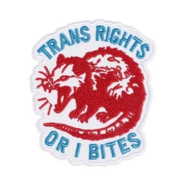 Imagem de Emblema Bordado De Opossum Feroz, Distintivo Humorístico Para Roupas, 