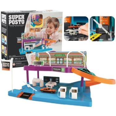 Imagem de Pista Posto Lava Rápido Infantil Carrinhos Tipo Hot Wheels - Nig Brinq