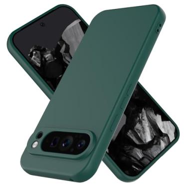Imagem de HAII Capa para Google Pixel 9 Pro XL, silicone líquido fino para mulheres e homens com forro de microfibra resistente a arranhões, capa protetora de silicone macio à prova de choque para Google Pixel
