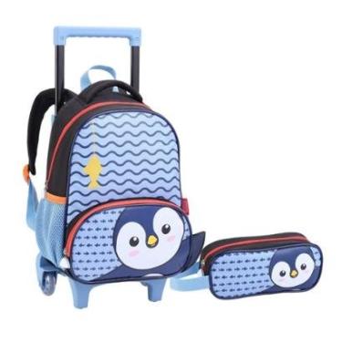 Imagem de Kit Mochila de Rodinhas e Estojo Creche ZOOP-Unissex