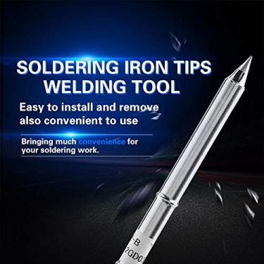 Imagem de Generic Pontas de Ferro de Solda Série T12 Transferência Rápida de Calor para Estação de Retrabalho FX-951, 10 Tipos 1 X Ponta de Ferro de Solda, Material de Cobre Sem Oxigênio (T12-B)