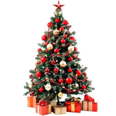 Imagem de Árvore de Natal 1,20m 180 Galhos Premium - Pinheiro Artificial Verde para Decoração Natalina com Base Estável