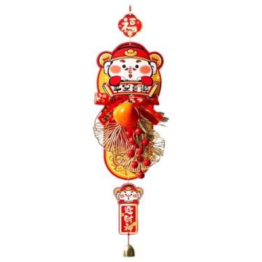 Imagem de MotiveTech Enfeite de Natal Chinês 2026 para Pendurar, Decoração Tradicional para Porta de Quarto, Festival da Primavera, Fortuna