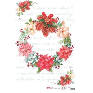 Imagem de Papel de Seda para Decoupage Opapel 30 x 45 cm - 2541 - Guirlanda