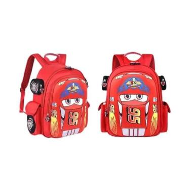 Imagem de Mochila Disney Lightning McQueen Para Meninos, Bolsa Escolar De Desenh