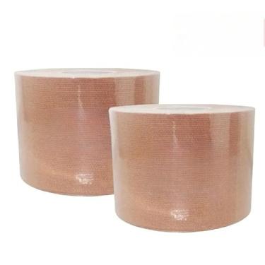 Imagem de Kit com 2 Fitas K Tape 5cm x 5m – Bandagem Elástica Adesiva para Fisioterapia, Alívio de Dor, Recuperação de Lesões e Atletas (Kit 2 bege)