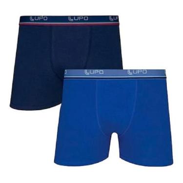 Imagem de Kit 4 Cuecas Algodão Boxer Lupo 523-088 Confortável P ao GG Cós Estamp