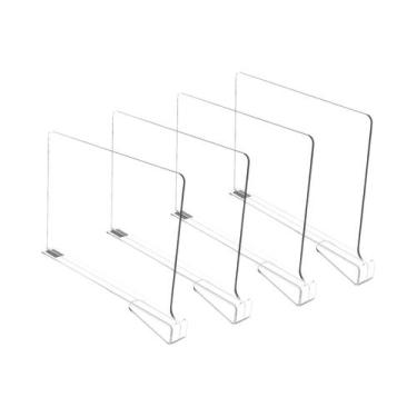 Imagem de Organizador de armário transparente, divisória de tecido, para armário