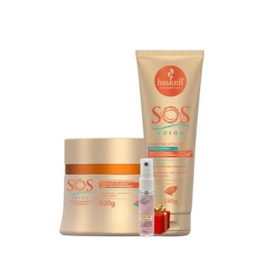 Imagem de Kit S.O.S Verão 1 Máscara 300g 1 Creme Pré e Pós Sol 240g Haskell + Pr