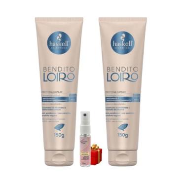 Imagem de Kit 2 Proteina Haskell Creme De Pentear Bendito Loiro 150gr + Presente