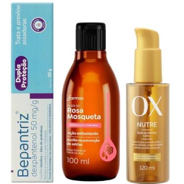 Imagem de Pomada Para Assaduras 30g + óleo de rosa mosqueta 100ml + Óleo Ox Nutre 120ml