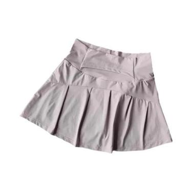 Imagem de Saia De Yoga Feminina De Cintura Alta Anti-reflexo Em Forma De a Com F