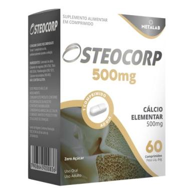 Imagem de Osteocorp 500mg 60cp Carbonato de Calcio 1250mg Equivalente a 500mg de