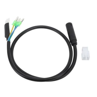 Imagem de Cuofyunl cabo de extensão de motor de bicicleta elétrica m6 fêmea 9 pinos cabo de extensão à prova d' água para kit de conversão de motor de cubo traseiro dianteiro 66cm