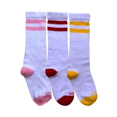 Imagem de Kit 3 Pares Meia Cano Longo 3/4 Cool Escola Órtese Cor:800Tamanho:25-2