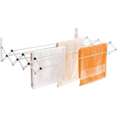 Imagem de Varal Sanfonado 100X43 Aço Inox - Maxeb