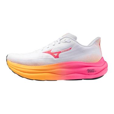 Imagem de Mizuno Tênis de corrida unissex adulto Wave Sky 9 Hanabi, Laranja, branco, 14.5 Wide Women/13 Men