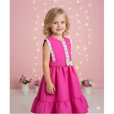 Imagem de Vestido Infantil Pink para Ano Novo e Festas - Valeria, 6, Hot pink