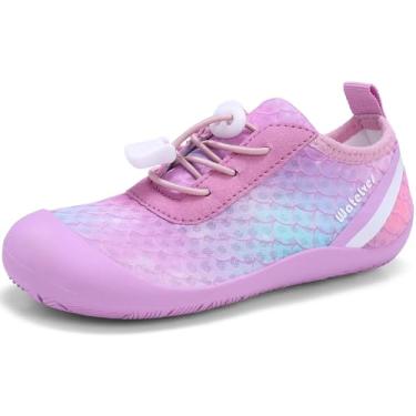 Imagem de WateLves Sapatos Aquáticos Largos Para Crianças, Tênis Esportivos Descalços Meninos E Meninas, Meias Aquáticas De Secagem Rápida Praia, Caminhadas, Natação, Caiaque, Acessórios Esportivos, Itens Ess