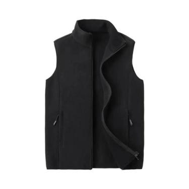 Imagem de Colete De Fleece Masculino plus Size Quente Para Outono E Inverno, Sem