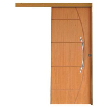 Imagem de Porta de Correr Belissima 6 Trilho Embutir Pux. Curvo Cromado 1.20 x 2