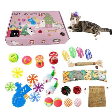 Imagem de Brinquedos para gatinhos, brinquedos sortidos para gatos | Jogo interativo para aliviar o tédio para entretenimento e exercícios dentários, saúde e instinto de caça