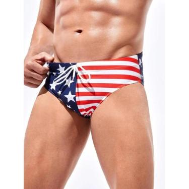 Imagem de Sunga De Natação Masculina Adulta Para Competição, Design Triangular, 