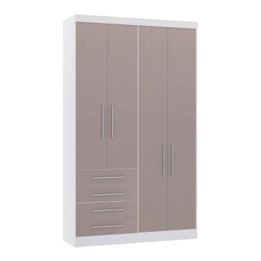 Imagem de Guarda Roupa Modulado 134,50cm 4 Portas e 4 Gavetas Alpes Luciane Moveis