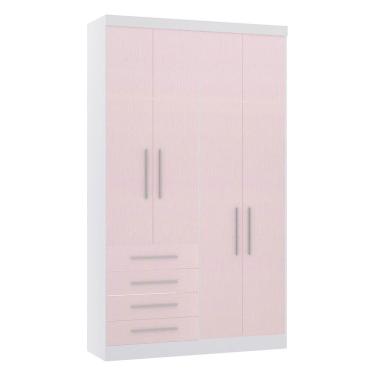 Imagem de Guarda Roupa Modulado 134,50cm 4 Portas e 4 Gavetas Alpes Luciane Moveis