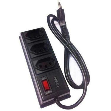 Imagem de Filtro de Linha 3 Tomadas Bivolt Transversal Preto FL3 - UPSAI