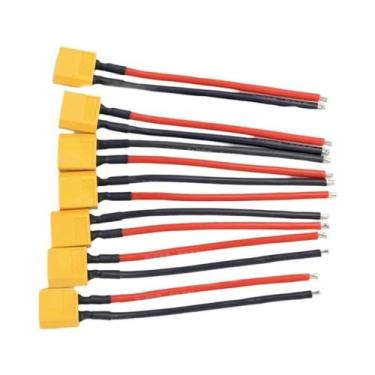 Imagem de Conjunto De Conectores De Bateria XT60 Fêmea E Macho 14AWG 10cm Para B