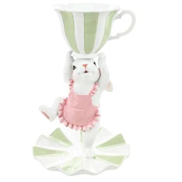 Imagem de Coelho De Pascoa Tea Party Bailarina Cha 24cm 1067847 1Unid