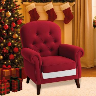 Imagem de Poltrona Natalina Papai Noel North Pole Suede Vermelho