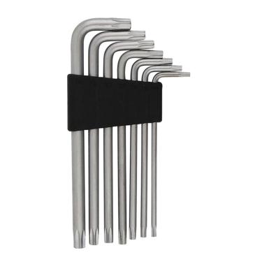 Imagem de Jogo de Chave Torx Longa com 7 Chaves Em Aço Cromo Vanádio com Furo 1995 Western Chave Torx Long