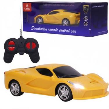 Imagem de Carrinho de Controle Remoto com 4 Funções Amarelo Escala 1:18 - Castel