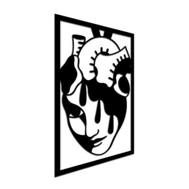 Imagem de Quadro Com Relevo Enfeite Decorativo Tema Mulher 6Mm - JABB