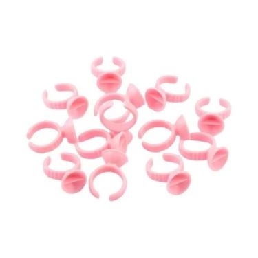 Imagem de 50 Peças Anéis Descartáveis Para Cola De Cílios, Suporte Para Pigmento