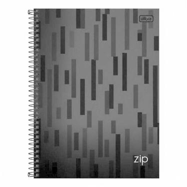 Imagem de Caderno Espiral Universitário Zip Listras 10 Matérias Preto - Tilibra